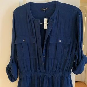 Womens Madewell blue jumpsuit size 6